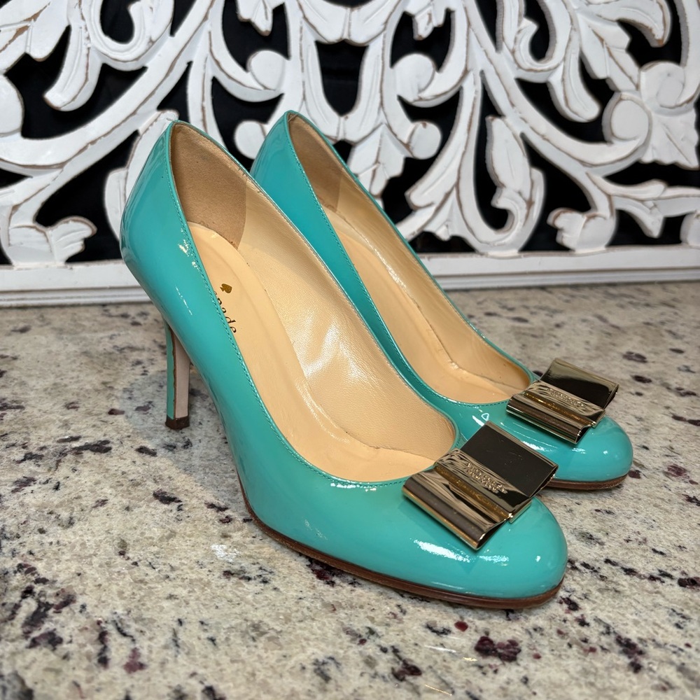 Kate Spade Karolina Bow Patent Leather Heels Size 6